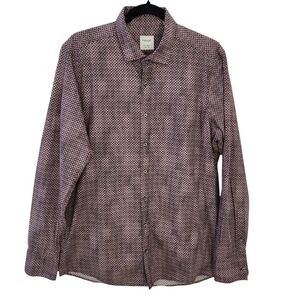 HAUPT Patterned Button-Down Shirt 16 1/2 (large)